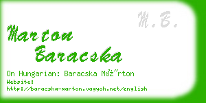 marton baracska business card